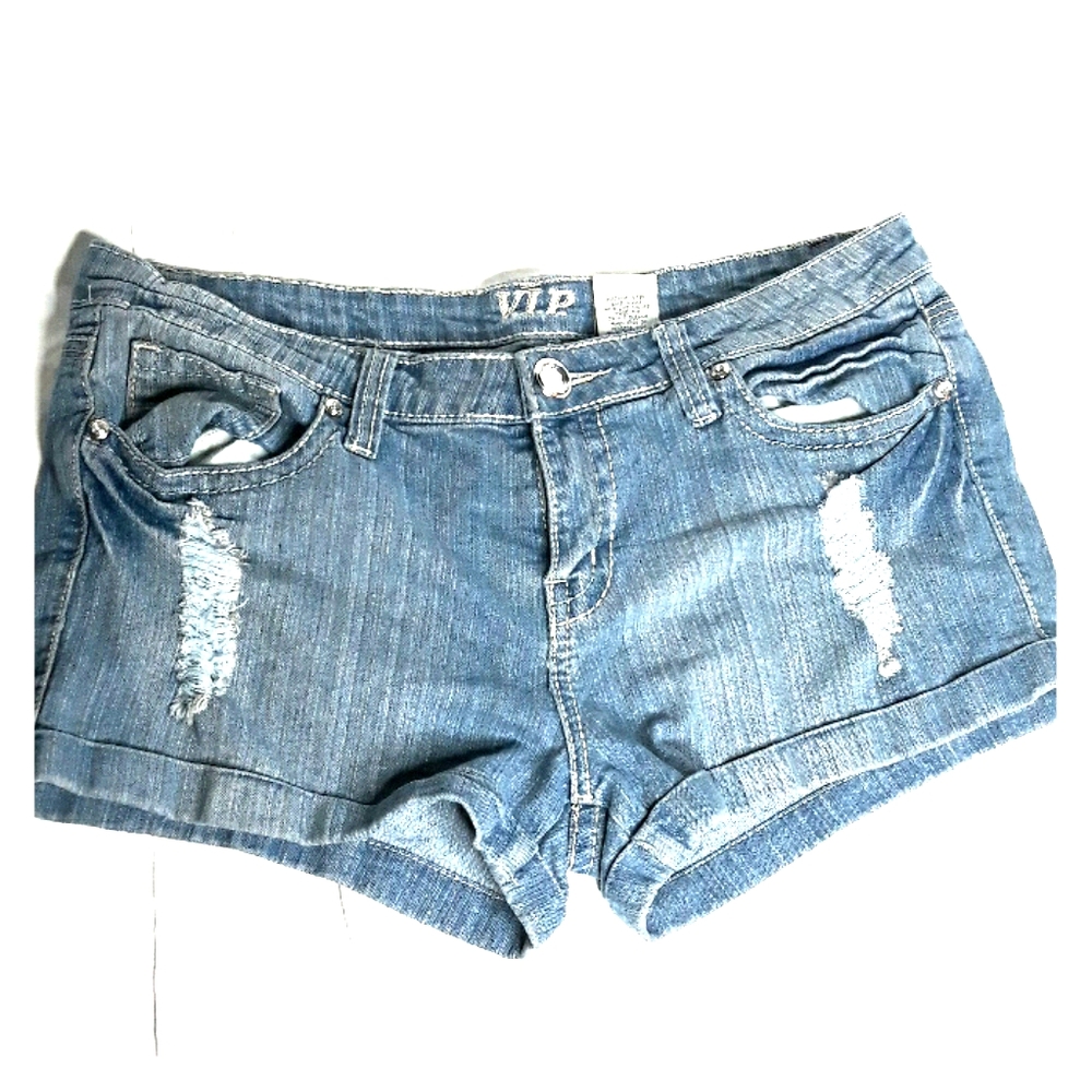 Distressed Jean shorts